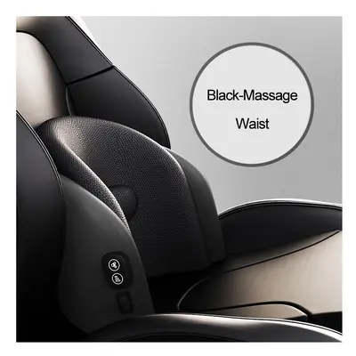 (Black-Waist) Car Massage Neck Support Pillow Seat Back Headrest Pillow Support