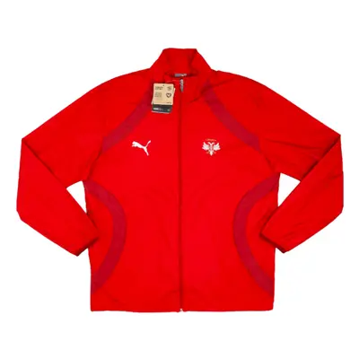 (M) Serbia Pre-Match Woven Jacket (Dark Cherry)