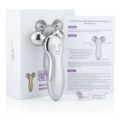 3D Roller V Face Lifting Massager Micro Current Skin Firming Wrinkle Removal Device Facial Body 