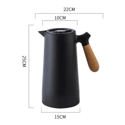 (black) 1l Large Capacity Thermos Thermal Insulation Kettle Household Thermal Insulation Pot Gla