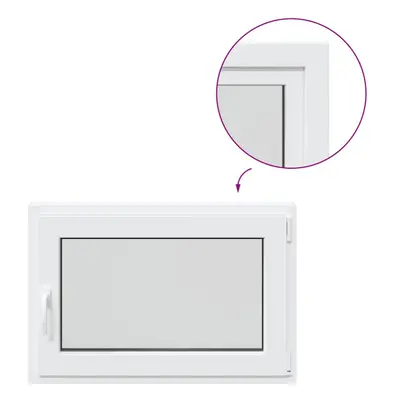 vidaXL Basement Window "RISOR" 60x90 cm Tilt&Turn DIN Right White