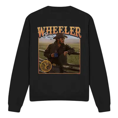 (S, Black) Yellowstone Unisex Adult Coffee with Rip Wheeler Sweatshirt