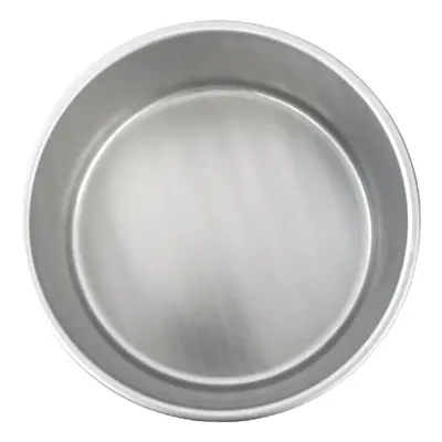 (12 Inch) Professional Cake Pan Silver Anodised Aluminium Fix Base British Baking Round Deep Cak