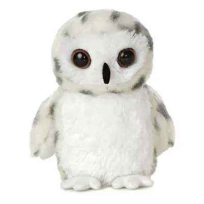 8" White Mini Flopsie Snowy Owl Soft Toy - Aurora Plush World New Cuddly - aurora plush toy snow