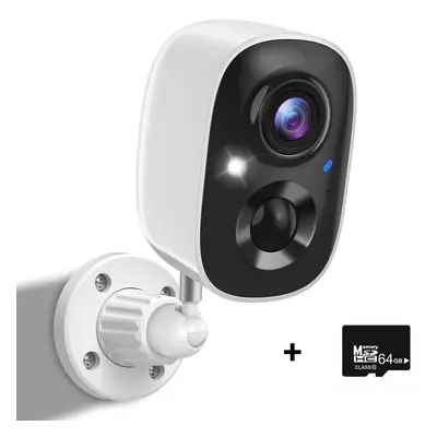 (Camera+64GB SD) Security Cameras Wireless Powered Cameras For Home Security W/ai Motion Detecti