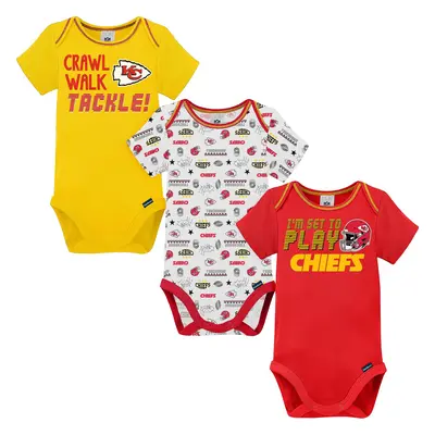 Gerber Unisex Baby Baby Boys NFL Pack Short Sleeve Onesie Bodysuit Team Color Months