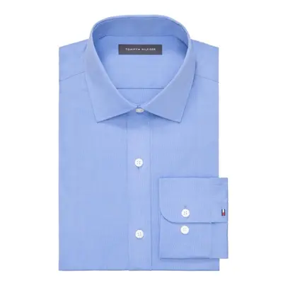 Tommy Hilfiger Men's Dress Shirt Regular Fit Essentials French Blue