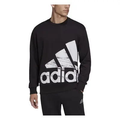 adidas Mens Essentials Brandlove Sweatshirt Black XXLarge