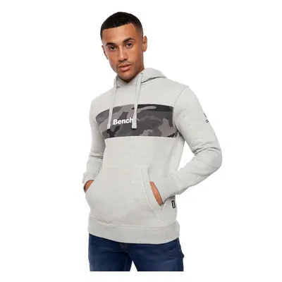 (L, Grey Marl) Bench Mens Reiss Hooded Pullover Sweatshirt Jumper Hoody Hoodie