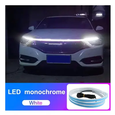 (150CM, White) Car LED Hood Light Strip Daytime Running Lights Flexible Waterproof DRL