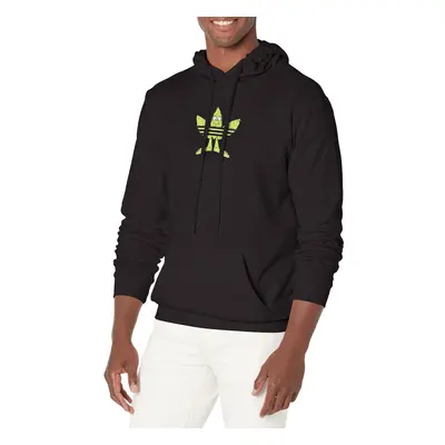 adidas Originals Men's Graphics Fun Hoodie Black/White/Pulse Lime Me