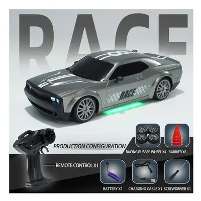 (gray) RC Drift Car 1/20 4WD 2.4G Remote Control Car with Light High Speed Four Wheel Drive Radi