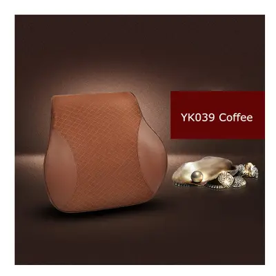 (YK039 Coffee 1pcs) 1PCS memory foam cute car seat headrest pillow solid for the neck rest