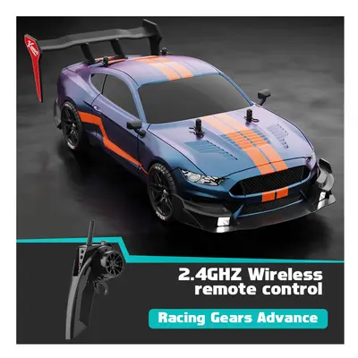 (Mustang-VT) 2.4G Rc Cars 4WD RC Drift Car Toy GTR Model Soft Shell Remote Control Racing Car ki