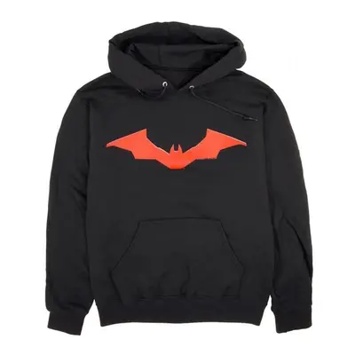 Batman 887866-large Batman Robert Pattinson Logo Hoodie - Black - Large