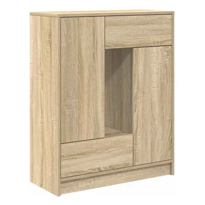 (sonoma oak) vidaXL Sideboard with Drawers and Doors Brown Oak 73x31x90 cm storage cabinet