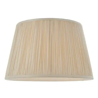 14" Elegant Round Tapered Drum Lamp Shade Oyster Gathered Pleated Silk Cover