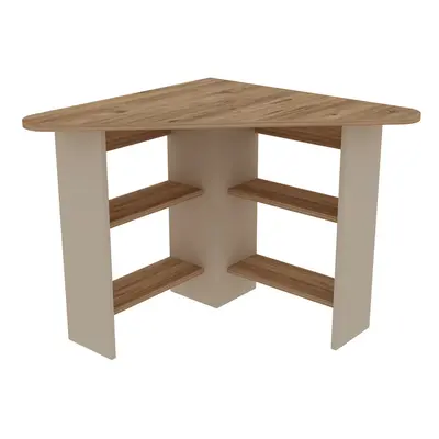 (Atlantic Pine - Beige) Gredos Computer Desk with Shelves