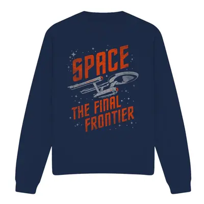 (L, Navy) Star Trek Unisex Adult Space Travel Sweatshirt