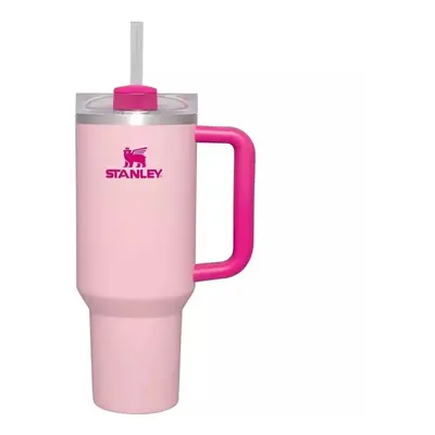 Stanley 40oz Flamingo Pink Tumbler Stainless Steel H2.0 FlowState Quencher