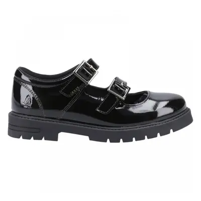 (1 (Children's), Black) Ella Patent Junior Black Girls Buckle School Shoes