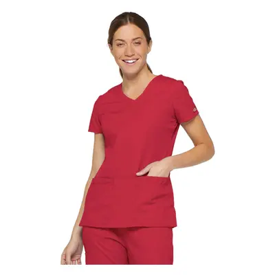 Dickies womens Signature V-neck Top With Multiple Patch Pockets medica