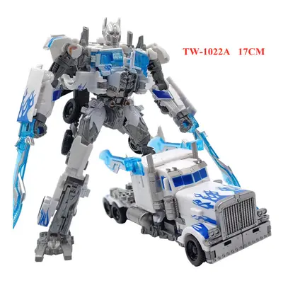 (17CM TW-1022A) 16.5CM Transformation Anime Action Figure Toys Cool KO G1 Robot Car Model Juguet