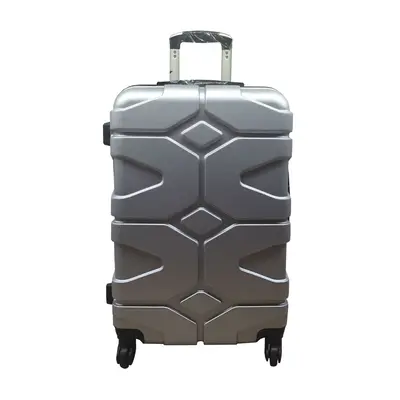 (Silver, Medium) Hampton & Stewart Hard Shell Extra Large Suitcase