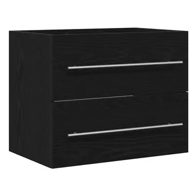 (black oak, x 38.5 x cm) vidaXL Bathroom Sink Cabinet Old Wood 80x38.5x48 cm Engineered Wood