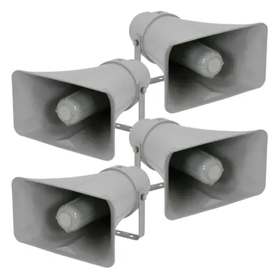 4x Active CCTV Horn Speaker 12VDC 25W DVR IP Camera IP66 Outdoor Weatherproof