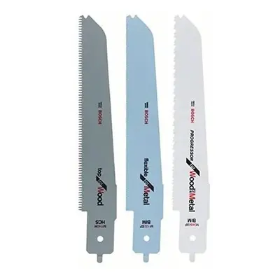 Bosch Professional 3-Piece Jigsaw Blade Set for Bosch Multisaw PFZ E 1142 H 3456 XF 1122 EF, Sil