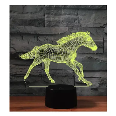 (horse, remote controller) Creative 3d Spider Shape Night Light Color Changing Usb Powered Led D