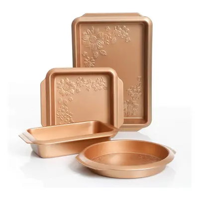 Gibson Country Kitchen pc Embossed Nonstick Bakeware Set piece Copper