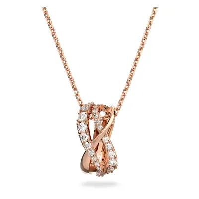 SWAROVSKI Twist necklace White Rose-gold tone Finish