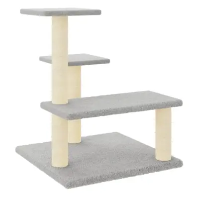 (light grey) vidaXL Cat Tree Cat Tower with Sisal Scratching Posts Activity Centre Cream