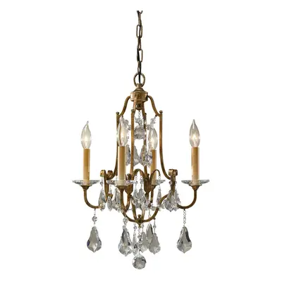 4 Bulb Chandelier Hanging Pendant LIght Oxidized Bronze LED E14 60W Bulb