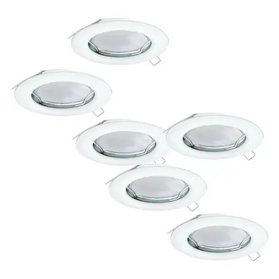 2 PACK PACK Flush / Recessed Ceiling Downlight White Steel 3x 3W GU10