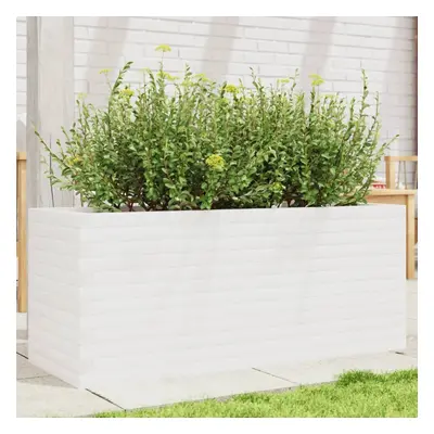 vidaXL Garden Planter White 110x40x45.5 cm Solid Wood Pine