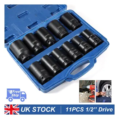 3/4"Inch DEEP IMPACT Socket 17mm-38mm HGV Long Reach Impact Sockets