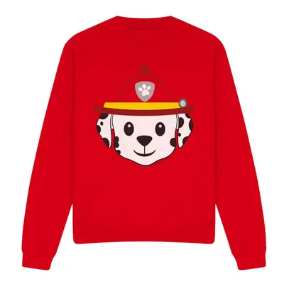 (XXL, Red) Paw Patrol Unisex Adult Marshall Emoji Sweatshirt