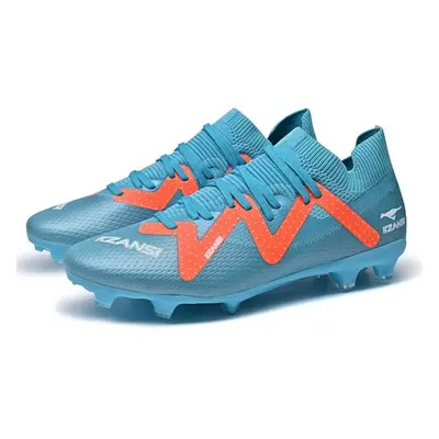 (cyan, 45) Youth Football Shoes High -top Outdoor Men&apos;s Long Nails Sports Football Boots La