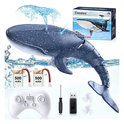 New Upgrade Pool Toys Remote Control Whale Shark Toys Outdoor RC Boat Water Toys for Kids Age , 