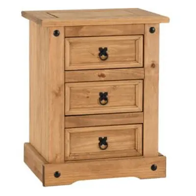 Corona Drawer Bedside Chest Storage Furniture Distressed Waxed Pine