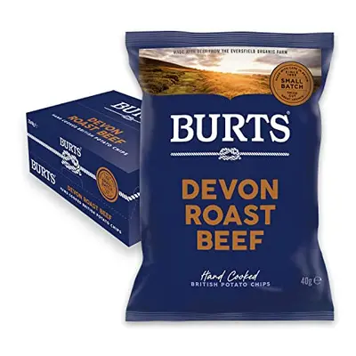 Burts Devon Roast Beef Hand Cooked Burts Crisps - x g Multipack Box - Gluten Free, Hydrogenated 