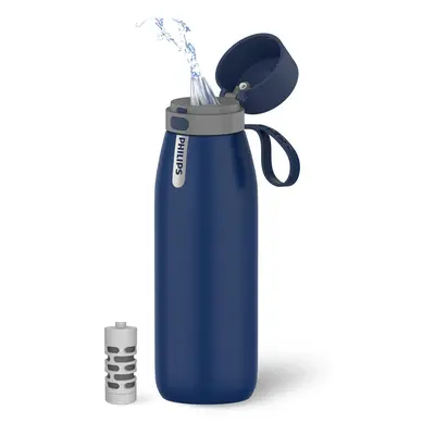 PHILIPS Filtered Water Bottle Insulated Stainless Steel Water Purifier Bottle for Daily Life & T