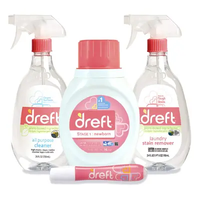 Baby Gifts Set by Dreft Baby and Mom Gift Set with Liquid Laundry Det