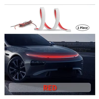 (240cm (94 inch), Red) LED Car Hood Lights Strip Universal Auto Decorative Atmosphere Lamps