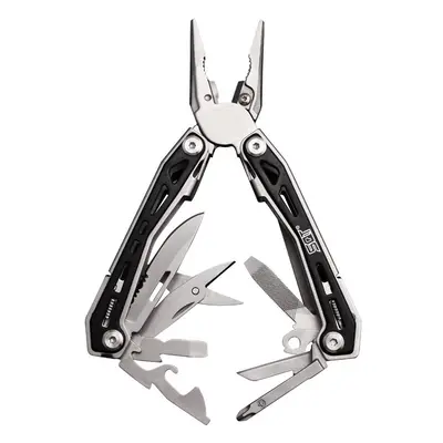 (Black) SQT Multifunctional Folding Knife Plier Multitool Camping Outdoor EDC Hand Tool Pliers S