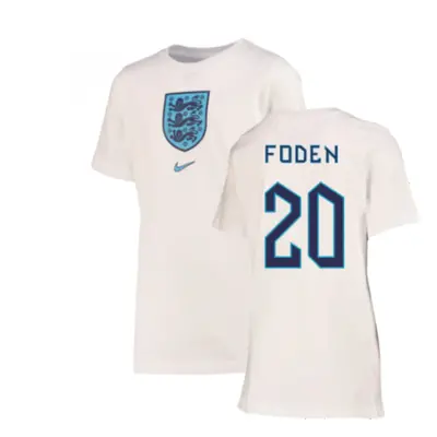 (SB) England Crest Tee (White) - Kids (Foden 20)