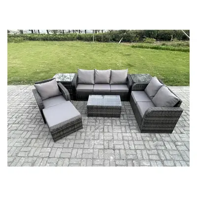 Fimous Patio Garden Furniture Sets Wicker Seater Outdoor Rattan Furniture Sofa Sets with Seater 